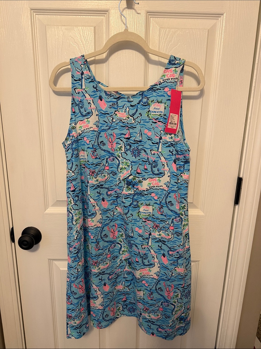 Brand New Women’s Lilly Pulitzer Blue Nautical Print Sleeveless Shift Dress